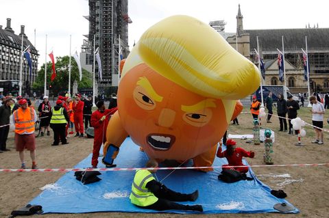 Ein aufblasbarer Trump soll in London den US-Präsidenten verhöhnen