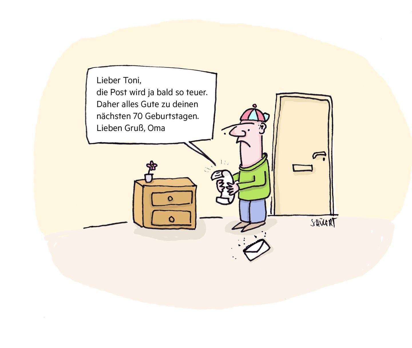 Cartoons von Tobias Schülert: Klimawandel - So schlecht geht es Frau Holle