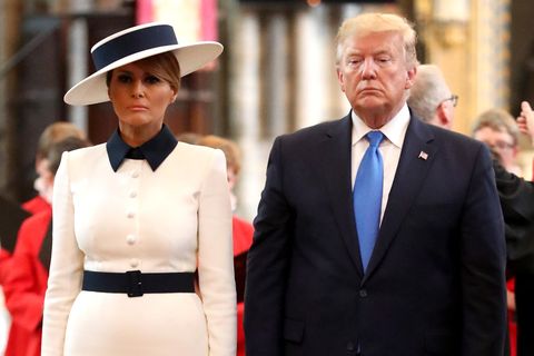 Donald und Melania Trump bei ihrem Besuch in der Westminster Abbey