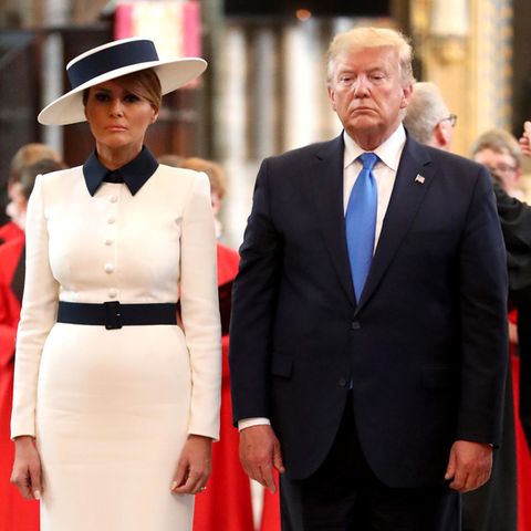 Donald und Melania Trump bei ihrem Besuch in der Westminster Abbey