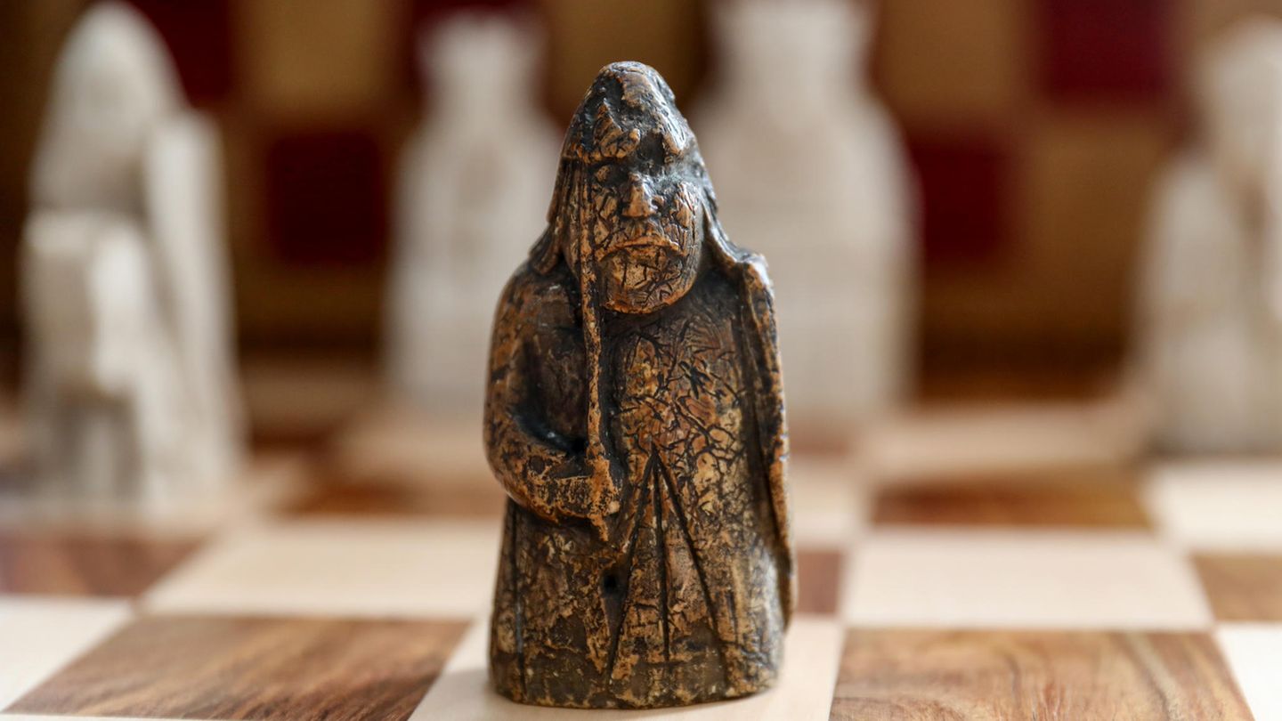 Eine Schachfigur aus dem Mittelalter