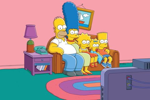 Ein Bild, das jeder Serienfan kennt: "Die Simpsons" versammelt vor ihrem Fernsehgerät