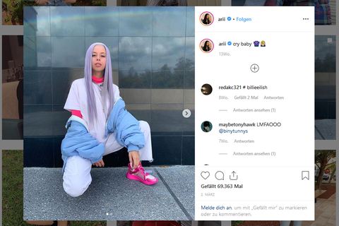 Arii hat auf Instagram 2,6 Millionen Follower. Mode verkaufen konnte sie aber deswegen nicht. 