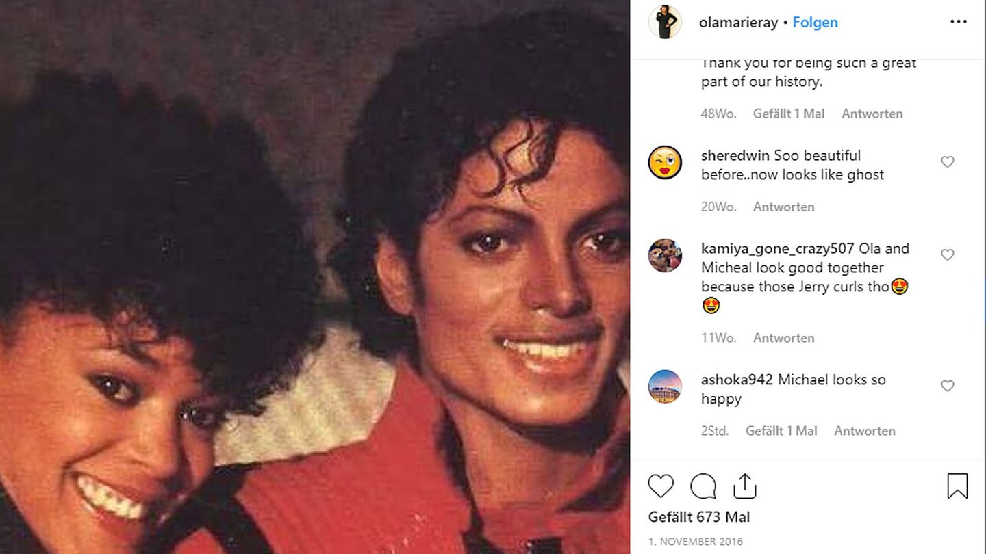 Ola Ray 1983 an der Seite von Michael Jackson im Video zu "Thriller"