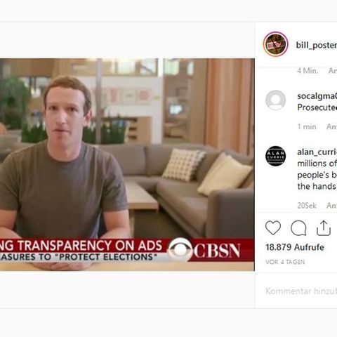 Instagram Mark Zuckerberg Facebook Deep Fake