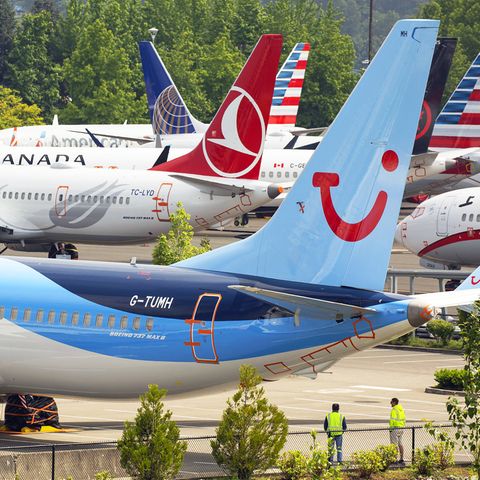 Nicht ausgelieferte Boeing 737 MAX auf dem King County International Airport in Seattle