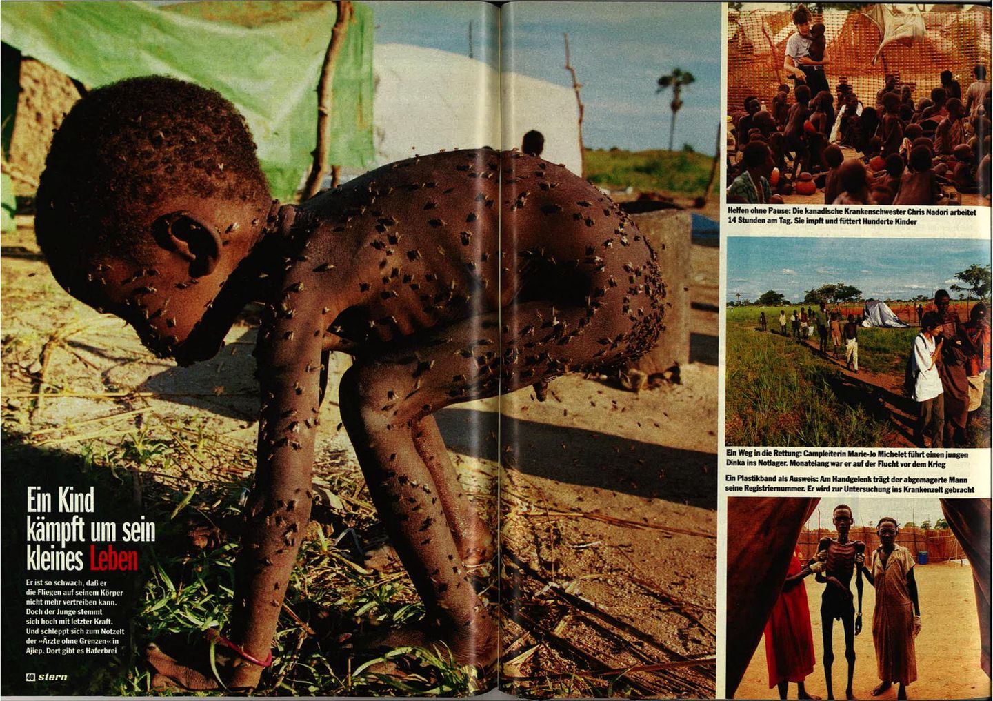 stern September 1998: Reportage von Gabriel Grüner über den Hungertod im Südsudan