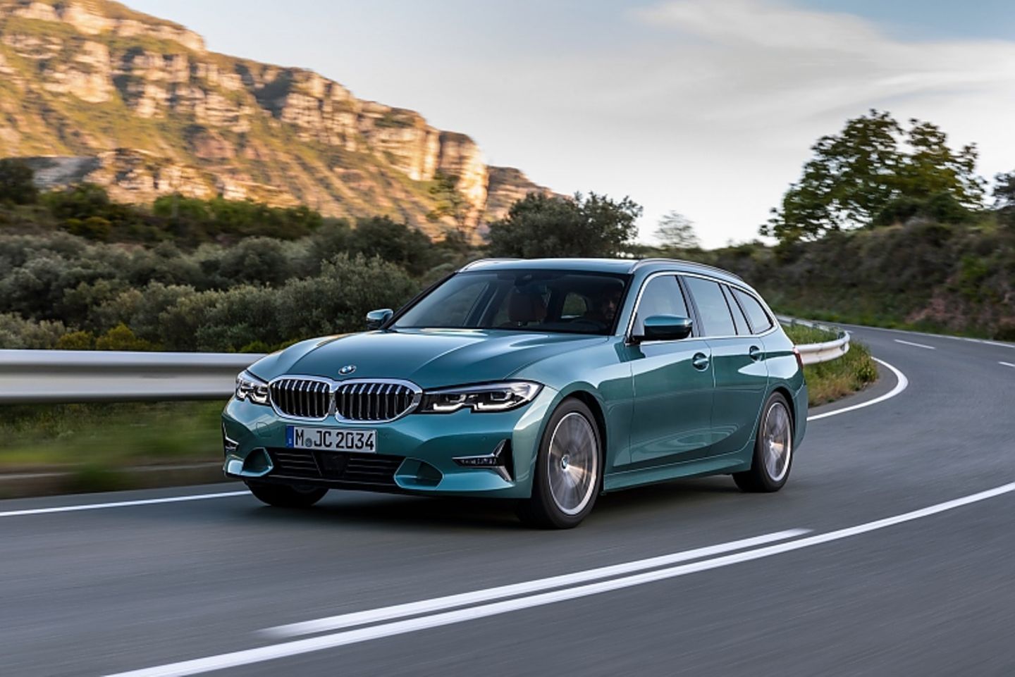 bmw 3er touring fahrrad im auto