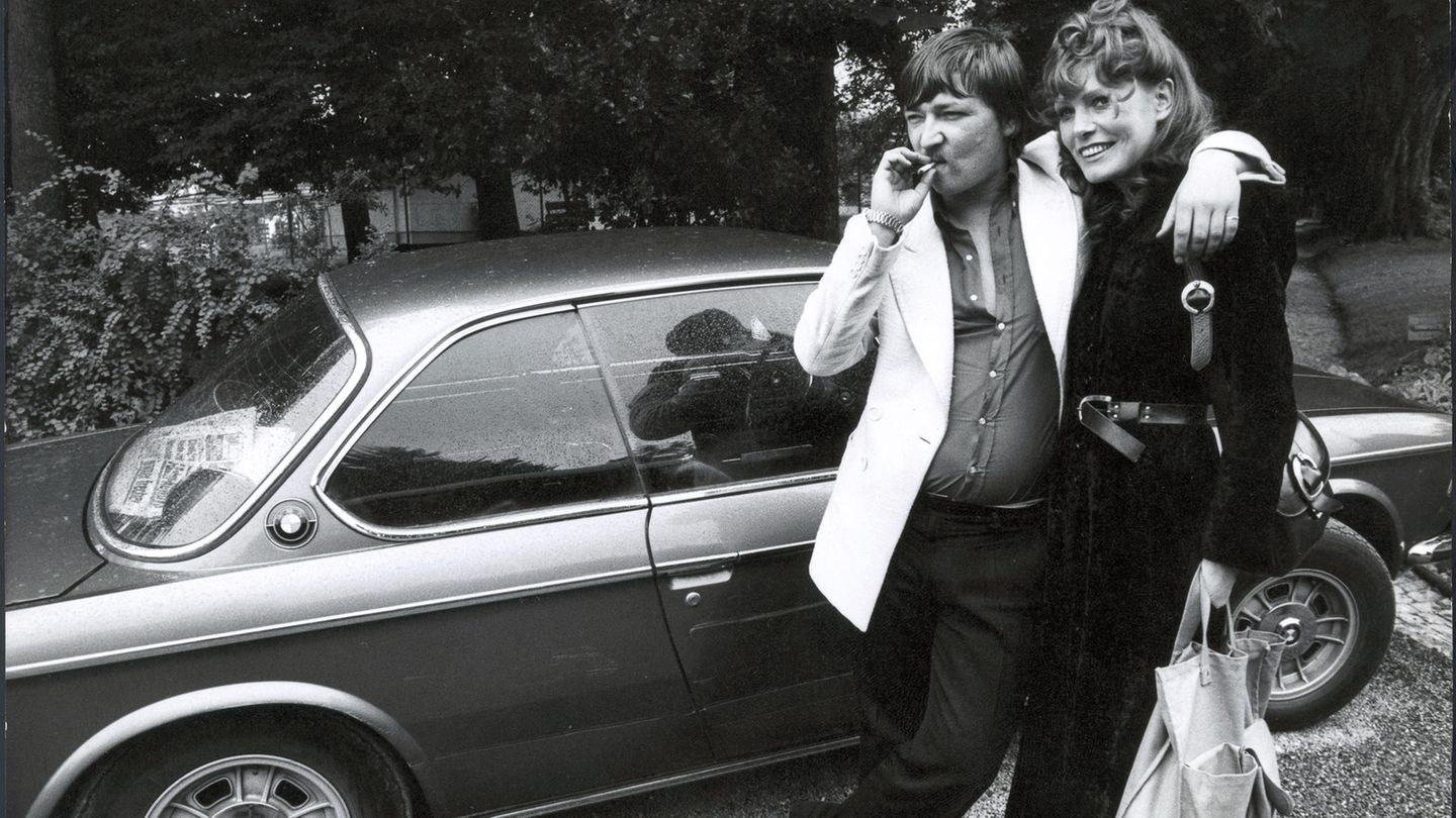 Der berühmte Filmemacher Rainer Werner Fassbinder und die Schauspielerin Margit Carstensen 1982, fotografiert von Volker Krämer