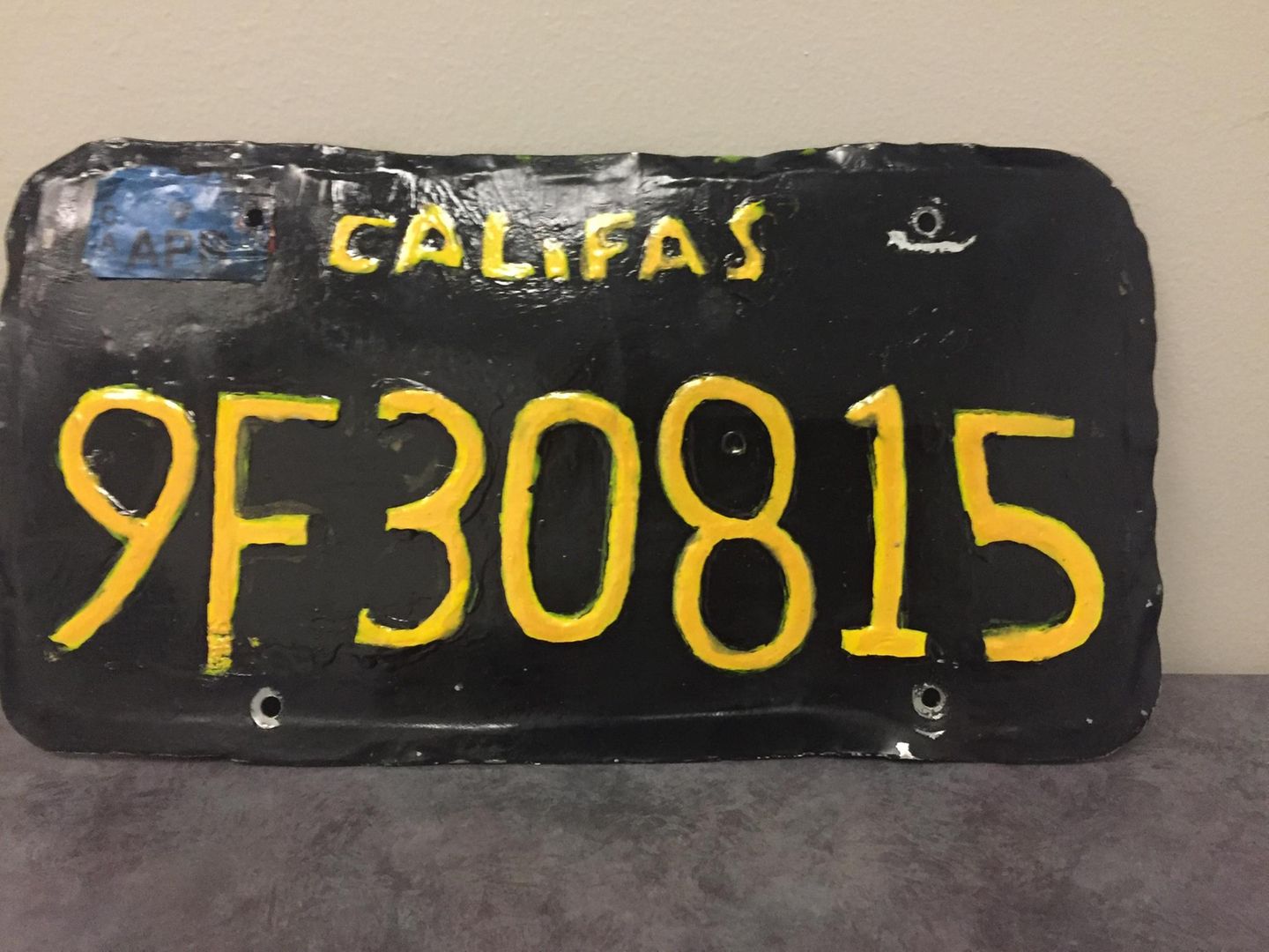 Das von der Polizei sichergestellte Nummernschild