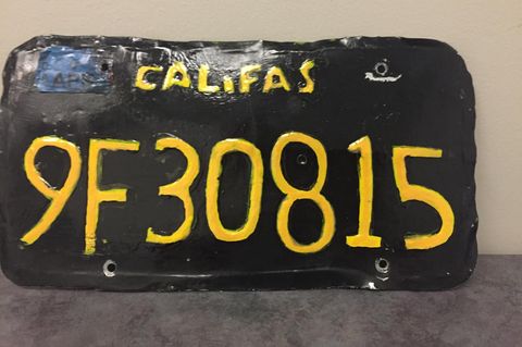Das von der Polizei sichergestellte Nummernschild