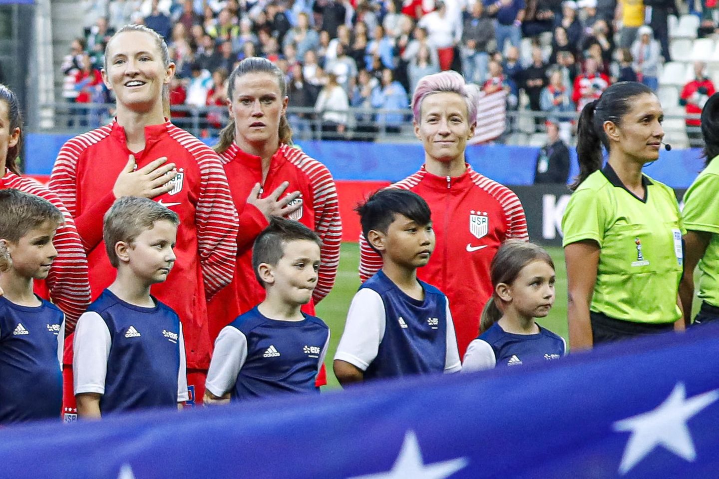 Megan Rapinoe protestiert schweigend gegen Trump