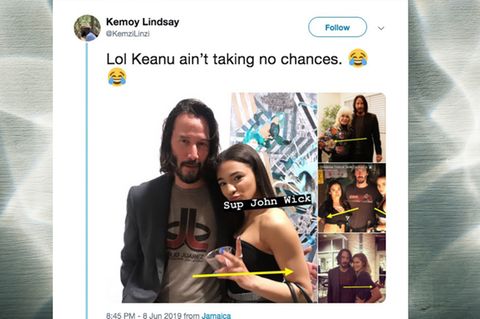 Keanu Reeves mit Fan