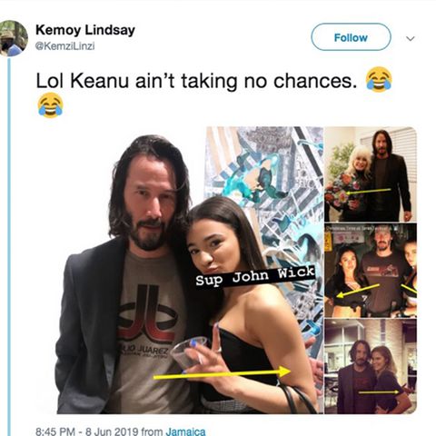 Keanu Reeves mit Fan