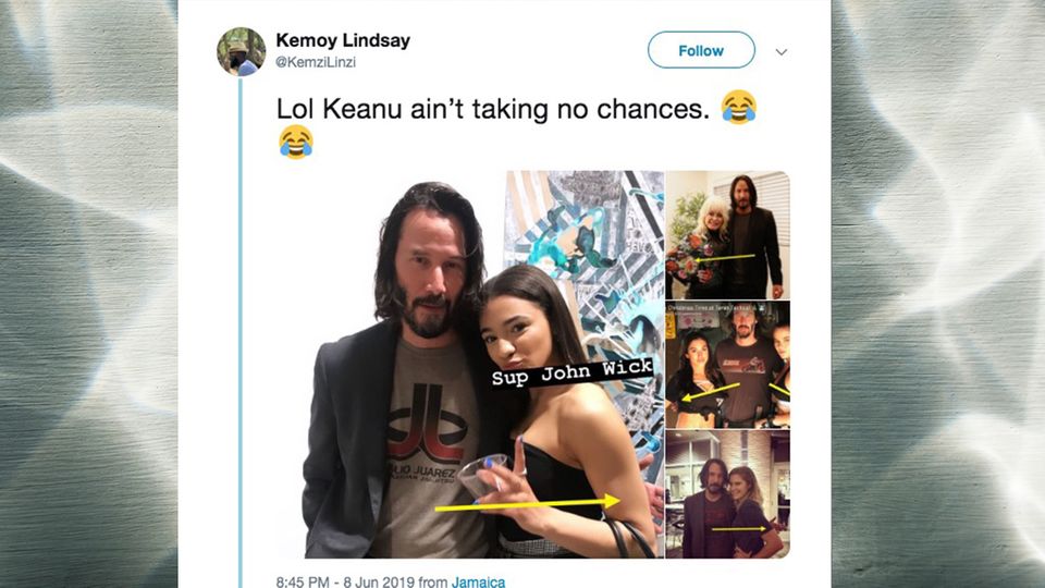 Keanu Reeves mit Fan