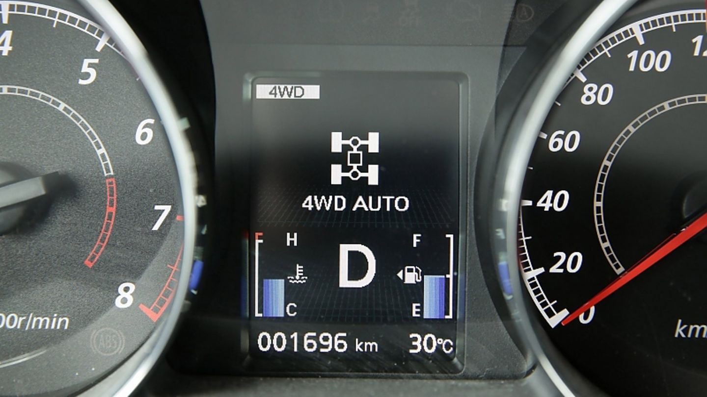 Bei "AWD Auto" wird die Kraft automatisch zwischen Vorder- und Hinterachse verteilt