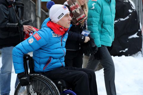 Lukas Müller 2017 bei der Vierschanzentournee in Bischohfshofen