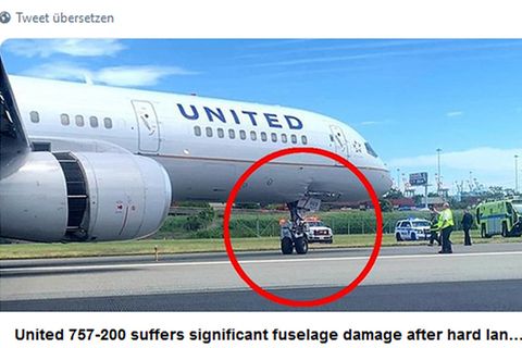 Die Boeing 757-200 von United Airlines am Newark Airport in New Jersey