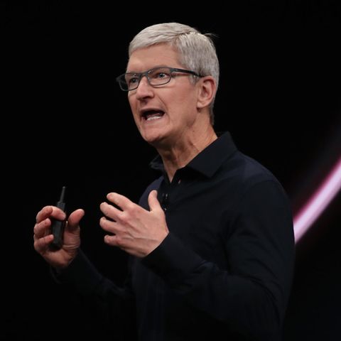 Apple-Chef Tim Cook während der Eröffnungs-Keynote der WWDC