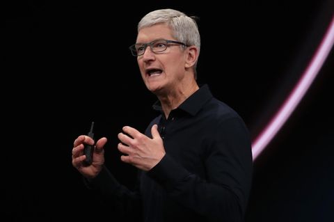 Apple-Chef Tim Cook während der Eröffnungs-Keynote der WWDC