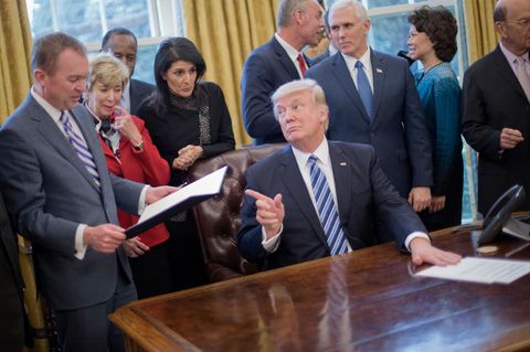 US-Präsident Donald Trump und Stabschef Mick Mulvaney
