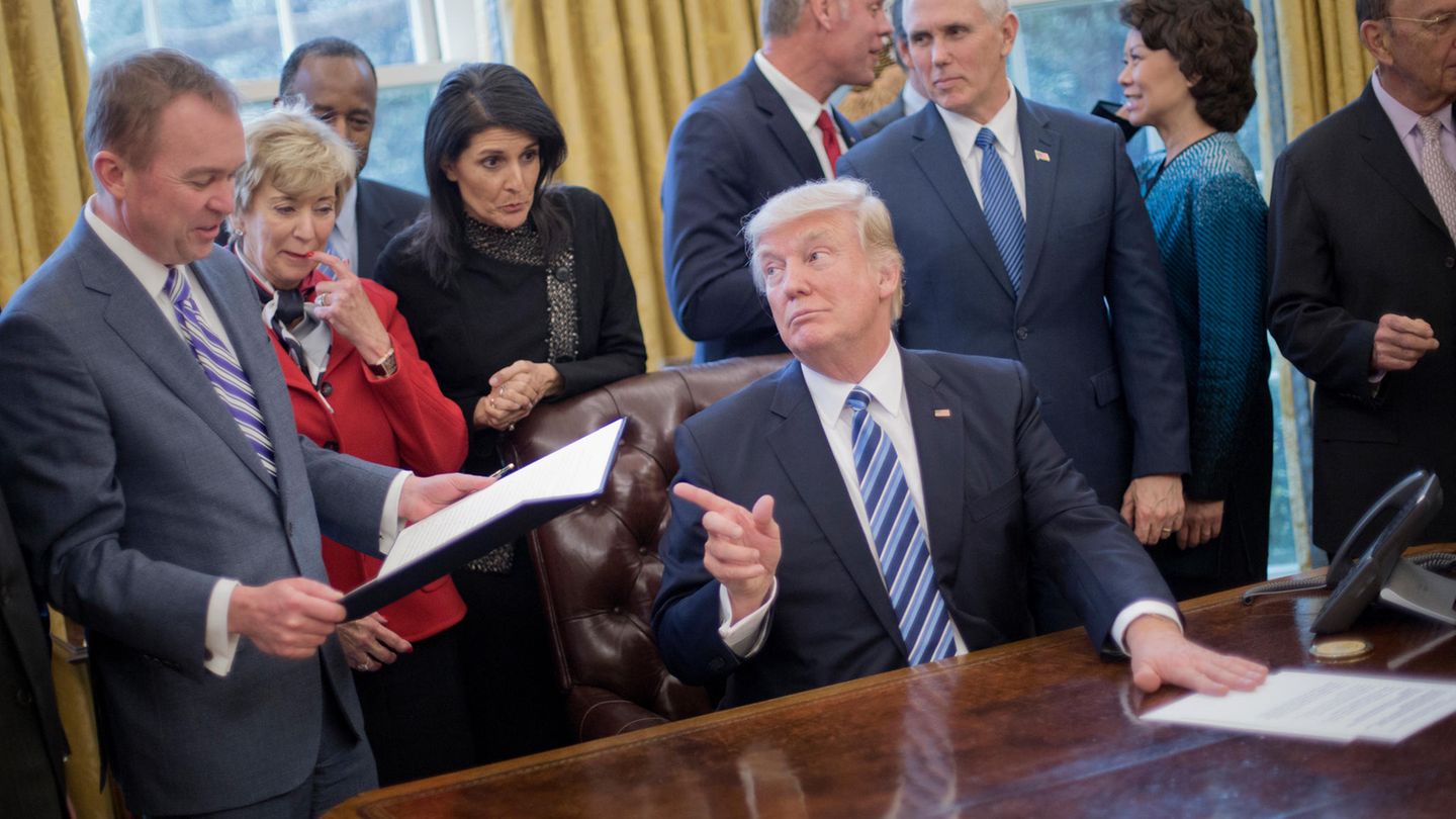 US-Präsident Donald Trump und Stabschef Mick Mulvaney