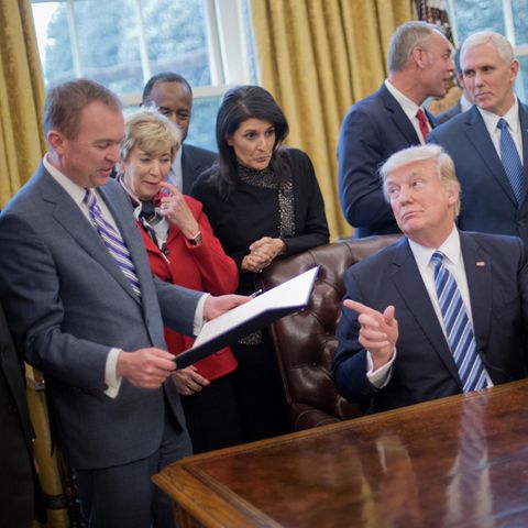 US-Präsident Donald Trump und Stabschef Mick Mulvaney