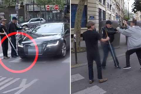 Schlägerei am Zebrastreifen