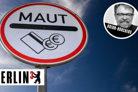 Berlin hoch 3 von Andreas Hoidn-Borchers mit Maut-Schild