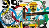 Ein Gemälde von Basquiat und Warhol