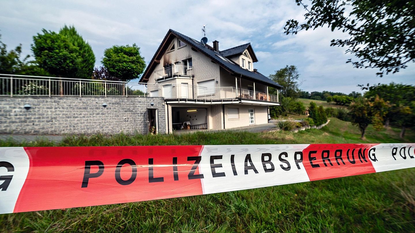 Das Haus der Familie in Mörlenbach, in dem das Verbrechen geschah