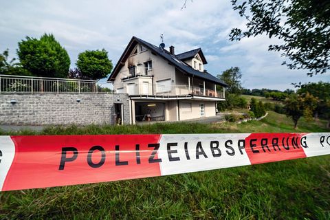 Das Haus der Familie in Mörlenbach, in dem das Verbrechen geschah