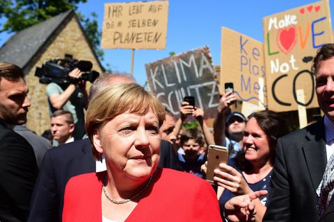 Bundeskanzlerin Angela Merkel bei ihrem Besuch in Goslar
