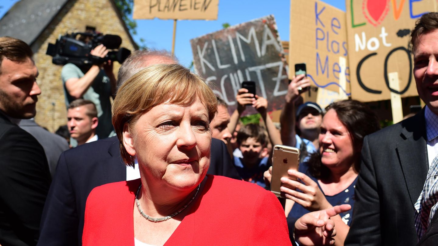 Bundeskanzlerin Angela Merkel bei ihrem Besuch in Goslar