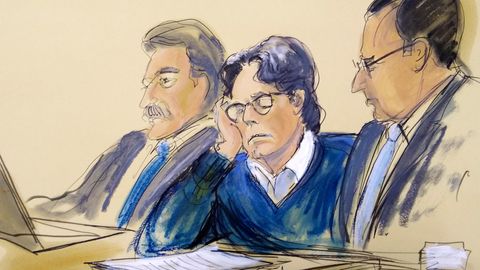 Gerichtszeichnung des Angeklagten - "Guru" des Sexhandels schuldig gesprochen