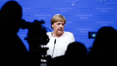 Bundeskanzlerin Angela Merkel beim EU-Gipfel in Brüssel