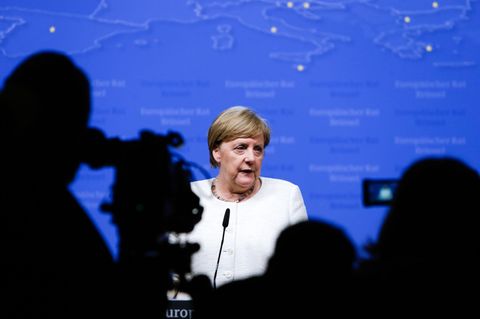 Bundeskanzlerin Angela Merkel beim EU-Gipfel in Brüssel
