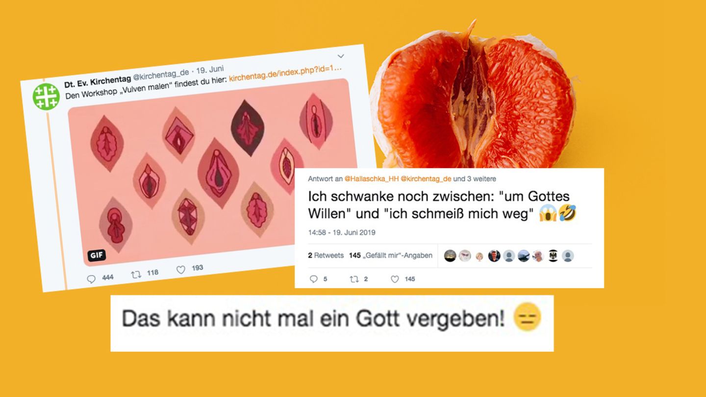 Tweets und Reaktionen auf den Workshop Vulva malen