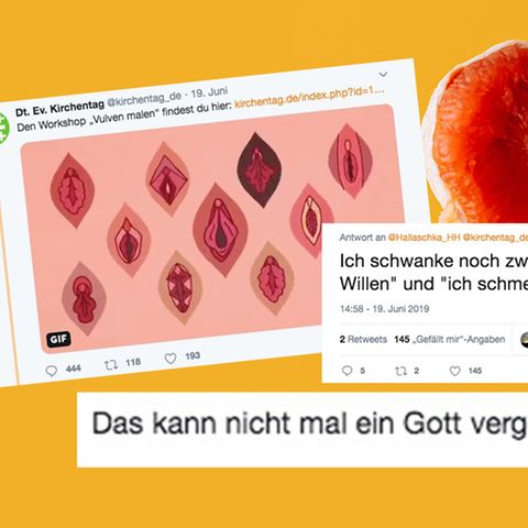 Tweets und Reaktionen auf den Workshop Vulva malen