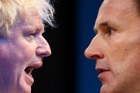 Boris Johnson (l.) und Jeremy Hunt