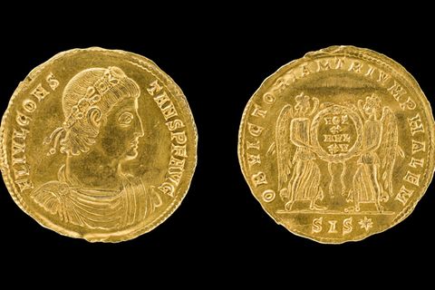 Die im Landkreis Stade gefundene Goldmünze
