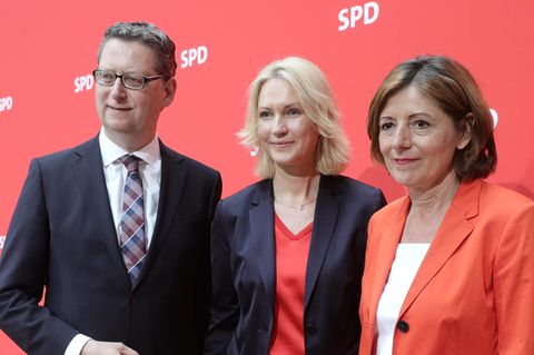 Manuela Schwesig (M.), Malu Dreyer, Thorsten Schäfer-Gümbel