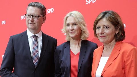 Manuela Schwesig (M.), Malu Dreyer, Thorsten Schäfer-Gümbel