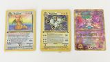 Glitzernde bzw. holographische Pokémon-Karten von Dragoran, Magneton und Mew
