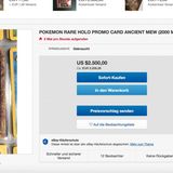 Screenshot einer Ebay-Auktion für die holographische Karte von Mew