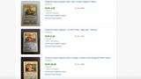 Screenshot der Ebay-Auktionen zur Pokémon-Karte Dragoran