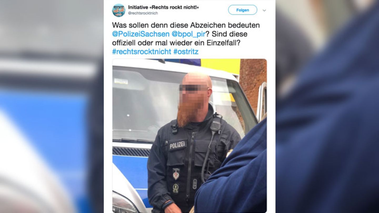 Die "Initiative 'Rechts rockt nicht'" postete das Foto auf Twitter