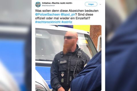 Die "Initiative 'Rechts rockt nicht'" postete das Foto auf Twitter