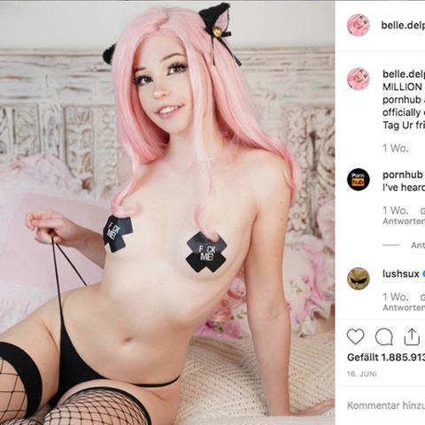 Instagram-Star Belle Delphine hat für ihre Follower einen besondern Pornhub-Account erstellt