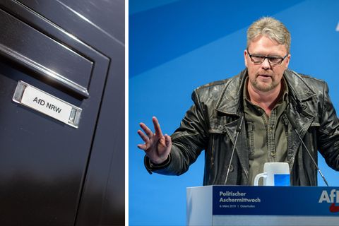 AfD-Briefkasten in Düsseldorf, Politiker Guido Reil